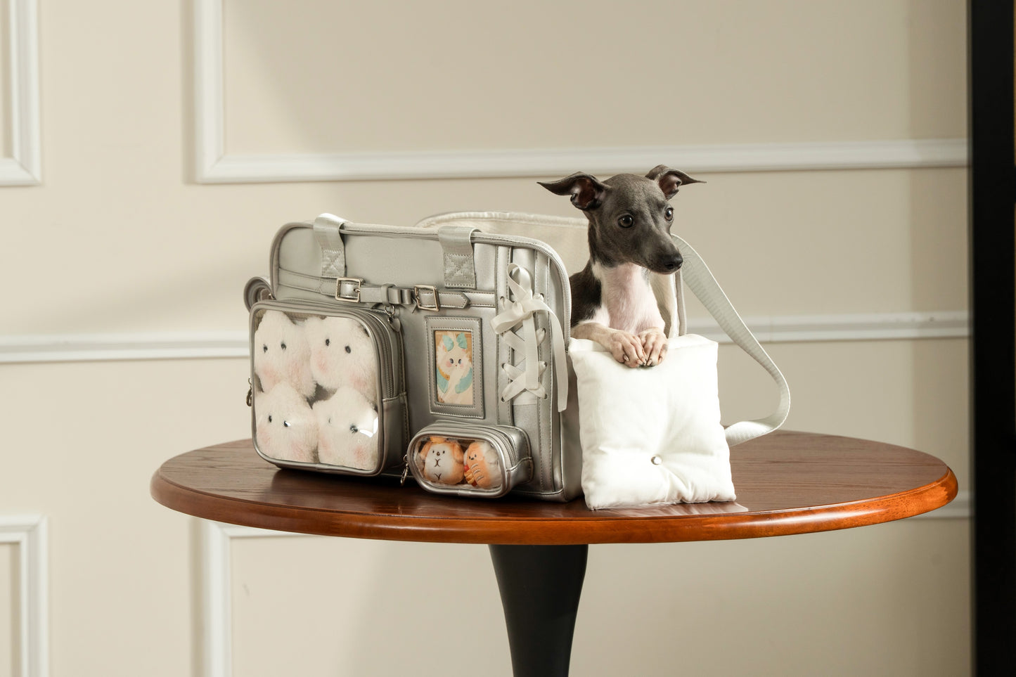 Pet Travel Tote Ita Bag – Silver (Pre-Order)