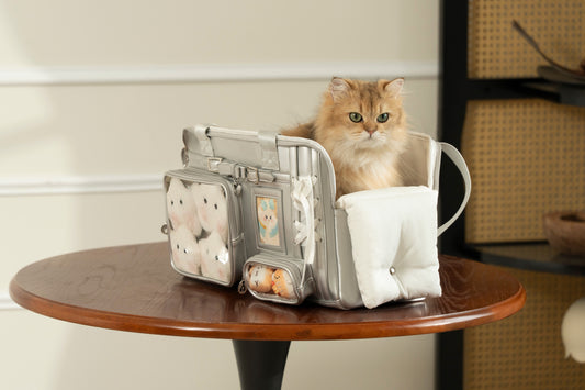 Pet Travel Tote Ita Bag – Silver (Pre-Order)