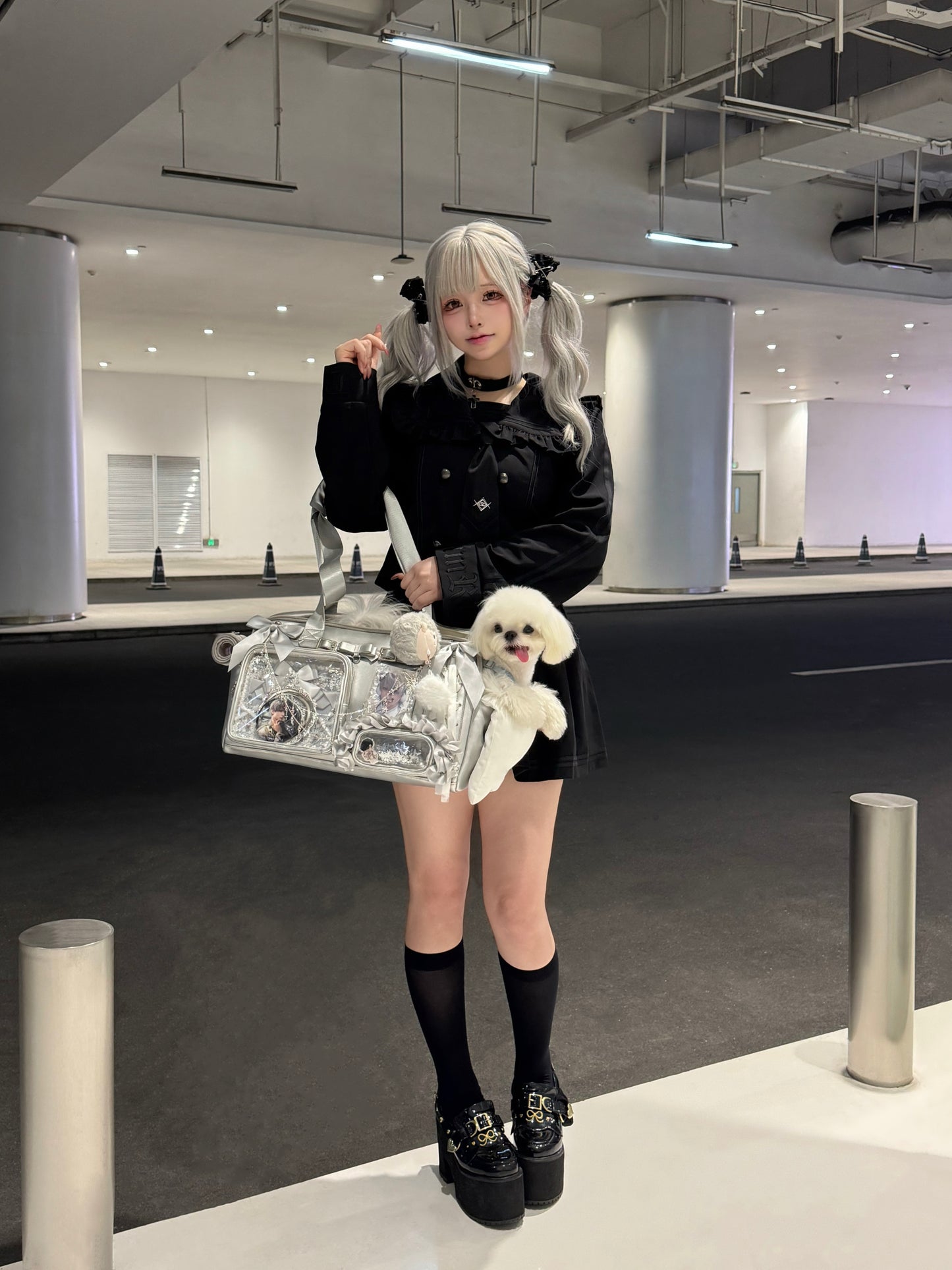 Pet Travel Tote Ita Bag – Silver (Pre-Order)